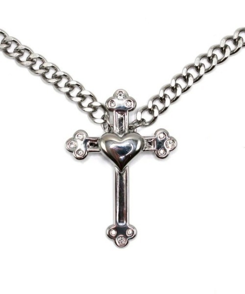 Heaven Sent(ヘブンセント)の「【HeavenSent】Faithless Chain / 【ヘブンセント】ハートクロスネックレス(ネックレス・レディース・シルバー・ONE SIZE)」の3枚目の写真