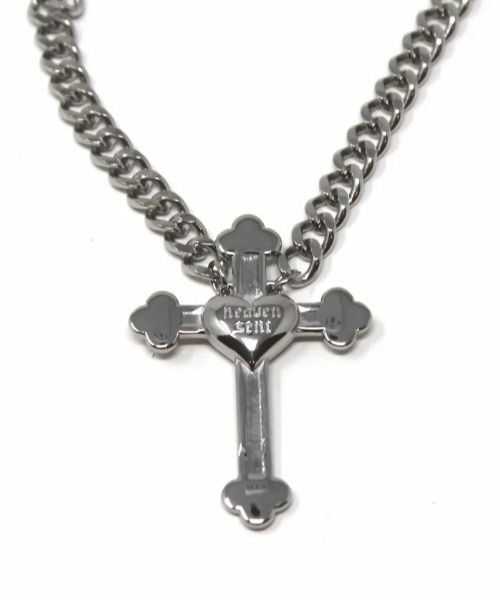 Heaven Sent(ヘブンセント)の「【HeavenSent】Faithless Chain / 【ヘブンセント】ハートクロスネックレス(ネックレス・レディース・シルバー・ONE SIZE)」の4枚目の写真