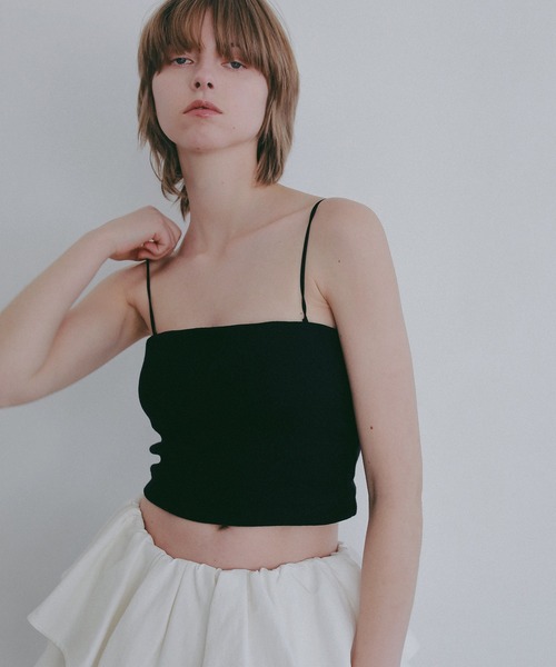 MANOF(マノフ)の「BACK OPEN SHORT CAMISOLE(キャミソール・レディース・ホワイト/ブラック・S/M)」の4枚目の写真