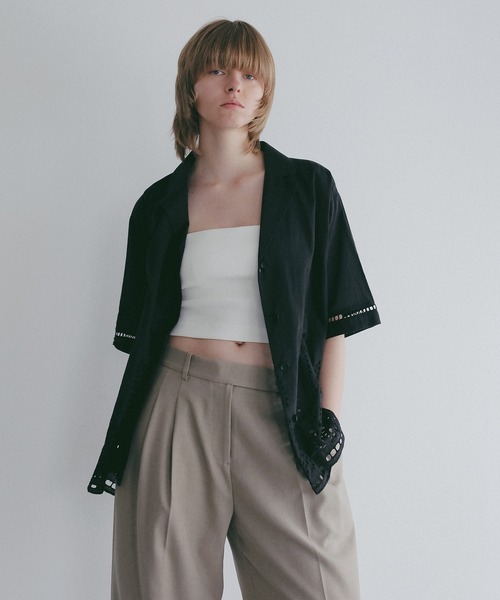 MANOF(マノフ)の「BACK OPEN SHORT CAMISOLE(キャミソール・レディース・ホワイト/ブラック・S/M)」の18枚目の写真