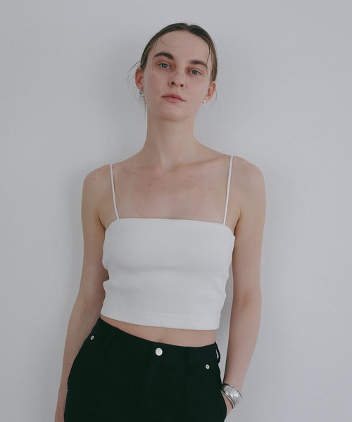 MANOF(マノフ)の「BACK OPEN SHORT CAMISOLE(キャミソール・レディース・ホワイト/ブラック・S/M)」の12枚目の写真