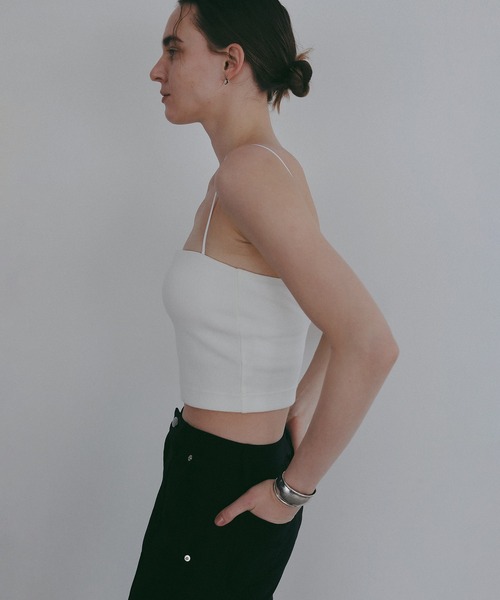 MANOF(マノフ)の「BACK OPEN SHORT CAMISOLE(キャミソール・レディース・ホワイト/ブラック・S/M)」の13枚目の写真