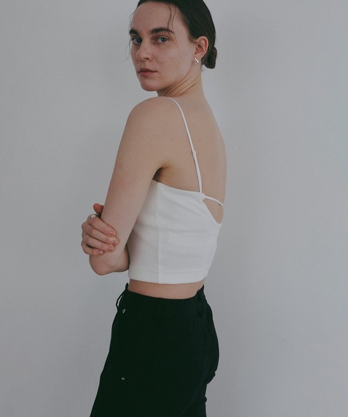 MANOF(マノフ)の「BACK OPEN SHORT CAMISOLE(キャミソール・レディース・ホワイト/ブラック・S/M)」の14枚目の写真