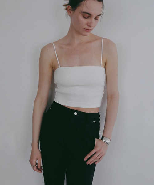 MANOF(マノフ)の「BACK OPEN SHORT CAMISOLE(キャミソール・レディース・ホワイト/ブラック・S/M)」の11枚目の写真
