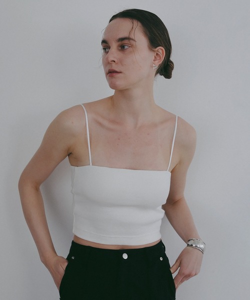 MANOF(マノフ)の「BACK OPEN SHORT CAMISOLE(キャミソール・レディース・ホワイト/ブラック・S/M)」の9枚目の写真
