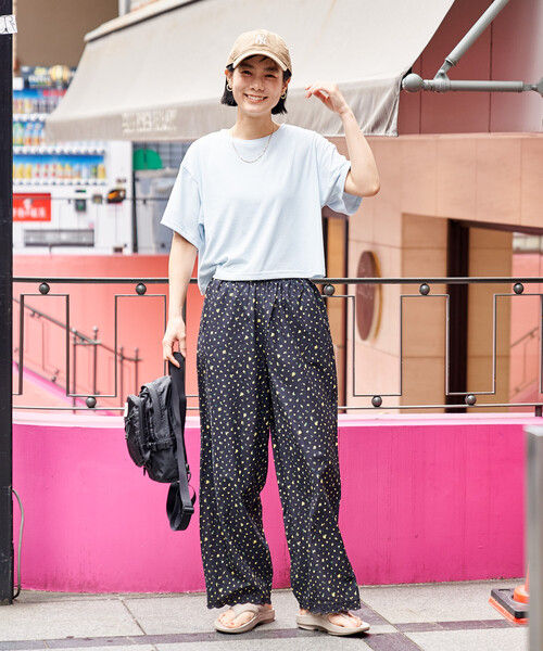 FREAK'S STORE(フリークスストア)の「<汗ジミ防止> 天竺コンパクトクロップドTシャツ/遮熱/UVカット(Tシャツ/カットソー・レディース・サックスブルー/ブラウン/オフホワイト/チャコール・フリ-)」の14枚目の写真