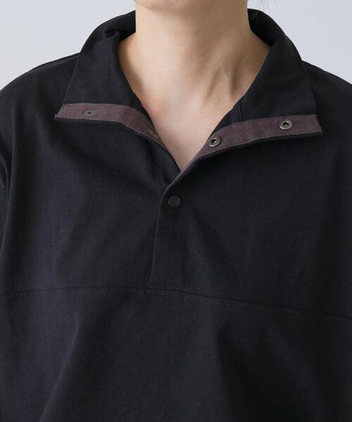 かぐれ（カグレ）の「ハーフボタンプルオーバー（Tシャツ/カットソー・レディース・ブラック/ナチュラル・FREE）」の10枚目の写真