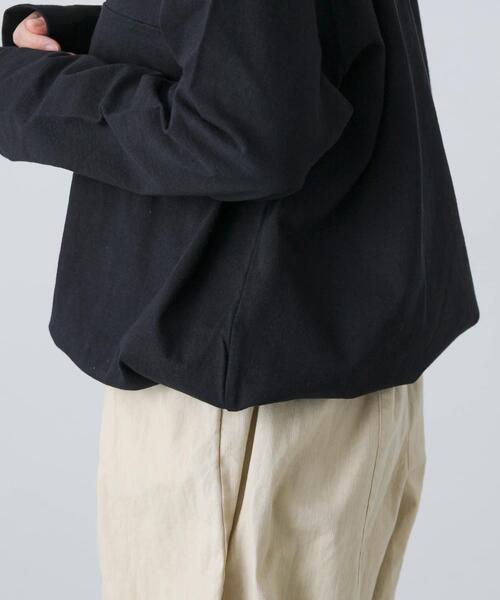 かぐれ（カグレ）の「ハーフボタンプルオーバー（Tシャツ/カットソー・レディース・ブラック/ナチュラル・FREE）」の12枚目の写真