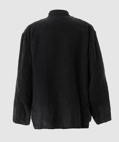 PORTER CLASSIC（ポータークラシック）の「BLACK LINEN CHINESE JACKET（その他アウター・メンズ・ブラック・3）」の2枚目の写真