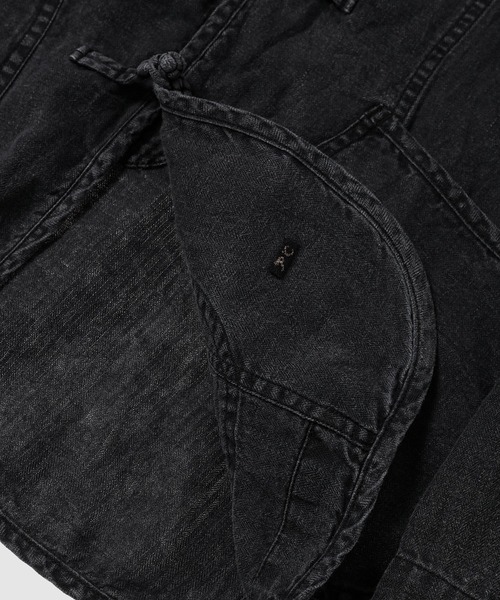 PORTER CLASSIC（ポータークラシック）の「BLACK LINEN CHINESE JACKET（その他アウター・メンズ・ブラック・3）」の9枚目の写真