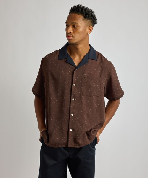 セール】Hester Dot Print Open Collar SS Shirt（シャツ/ブラウス