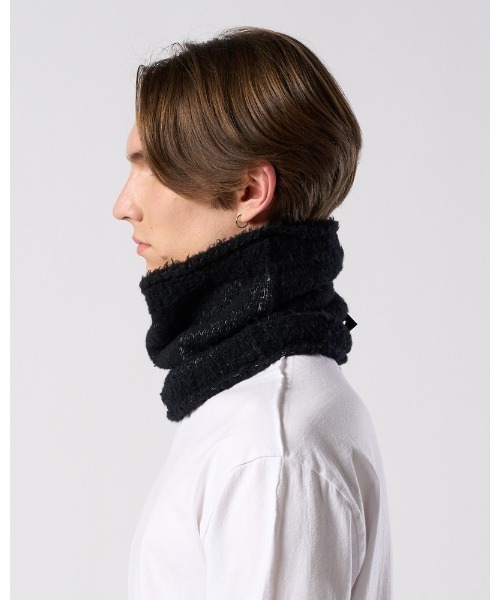 wjk（ダヴルジェイケイ）の「fancy yarn knit snood（ネックウォーマー/スヌード・メンズ・ブラック/ホワイト/チャコールグレー・FREE）」の6枚目の写真