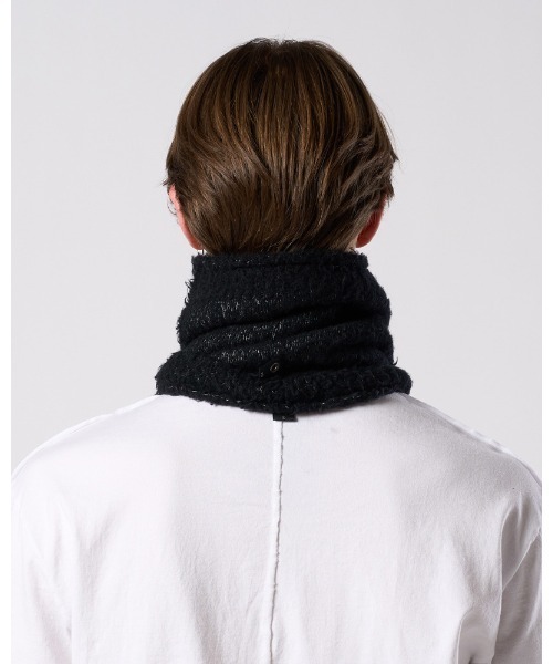 wjk（ダヴルジェイケイ）の「fancy yarn knit snood（ネックウォーマー/スヌード・メンズ・ブラック/ホワイト/チャコールグレー・FREE）」の7枚目の写真