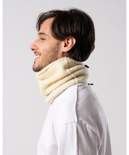 wjk（ダヴルジェイケイ）の「fancy yarn knit snood（ネックウォーマー/スヌード・メンズ・ブラック/ホワイト/チャコールグレー・FREE）」の10枚目の写真