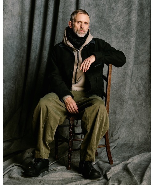 wjk（ダヴルジェイケイ）の「fancy yarn knit snood（ネックウォーマー/スヌード・メンズ・ブラック/ホワイト/チャコールグレー・FREE）」の17枚目の写真