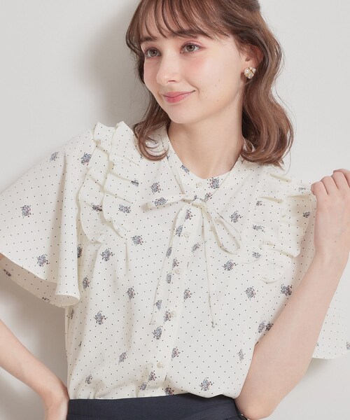 ドットフラワーブラウス 洗える】ドットフラワー ブラウス（シャツ/ブラウス）｜couture brooch