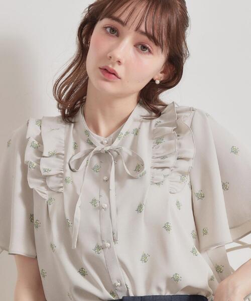ドットフラワーブラウス 洗える】ドットフラワー ブラウス（シャツ/ブラウス）｜couture brooch
