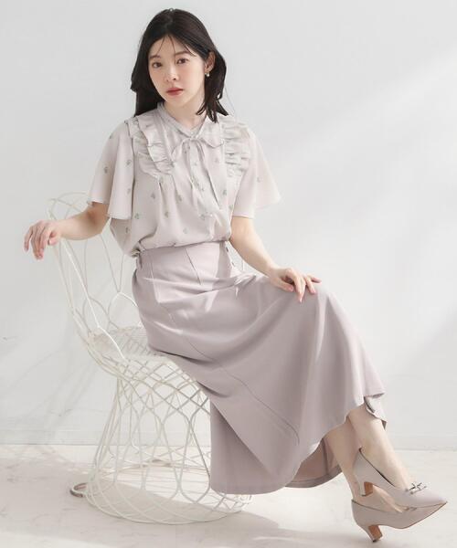 couture brooch（クチュールブローチ）の「【洗える】ドットフラワー ブラウス（シャツ/ブラウス・レディース・ブルー系その他/ダークグレー/ライトグレー・42/40/38/36）」の18枚目の写真