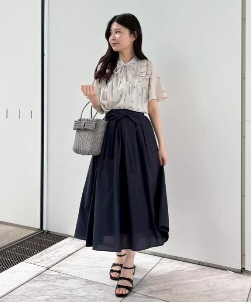 couture brooch（クチュールブローチ）の「【洗える】ドットフラワー ブラウス（シャツ/ブラウス・レディース・ブルー系その他/ダークグレー/ライトグレー・42/40/38/36）」の20枚目の写真