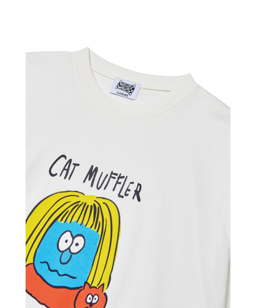 THE SCOT WRECK(ザ スコットレック)の「CAT MUFFLER(Tシャツ/カットソー・メンズ・アイボリー・MD/X-LARGE/LG/SM)」の2枚目の写真