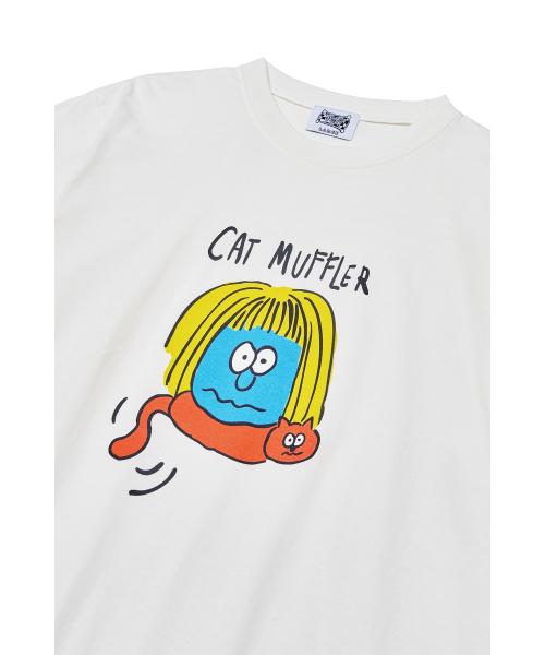 THE SCOT WRECK(ザ スコットレック)の「CAT MUFFLER(Tシャツ/カットソー・メンズ・アイボリー・MD/X-LARGE/LG/SM)」の3枚目の写真
