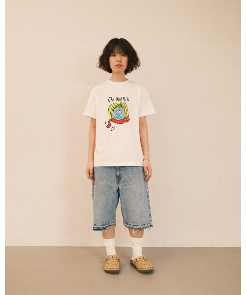 THE SCOT WRECK(ザ スコットレック)の「CAT MUFFLER(Tシャツ/カットソー・メンズ・アイボリー・MD/X-LARGE/LG/SM)」の6枚目の写真