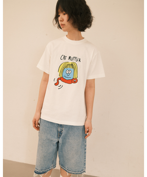 THE SCOT WRECK(ザ スコットレック)の「CAT MUFFLER(Tシャツ/カットソー・メンズ・アイボリー・MD/X-LARGE/LG/SM)」の8枚目の写真