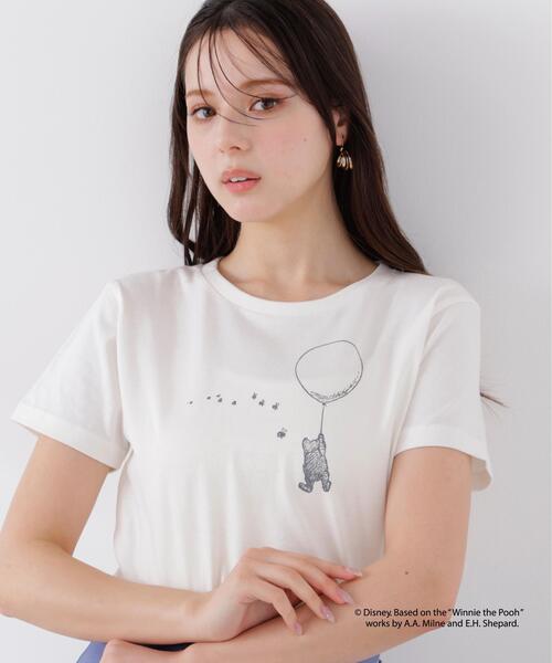 PROPORTION BODY DRESSING(プロポーションボディドレッシング)の「フロントプリントTシャツ(Tシャツ/カットソー・レディース・ホワイト/ピンク・FREE)」の1枚目の写真