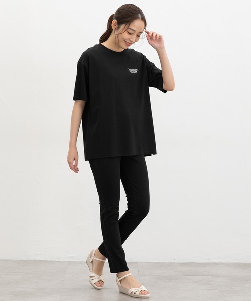 Honeys(ハニーズ)の「【UVカット】こだわり綿刺繍ゆるT(Tシャツ/カットソー・レディース・ネイビー/グリーン/ホワイト×レッド/ブラック/ホワイト系その他2・L/LL/M/S)」の10枚目の写真