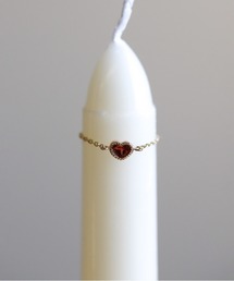 cui-cui（キュイキュイ）の「ガーネット ハート チェーンリング | K10YG 〈Web限定〉（リング）」