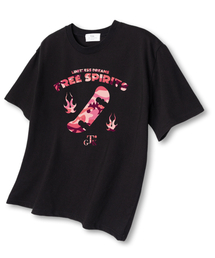 フリースピリット オーバーサイズ 半袖Tシャツ ブラック