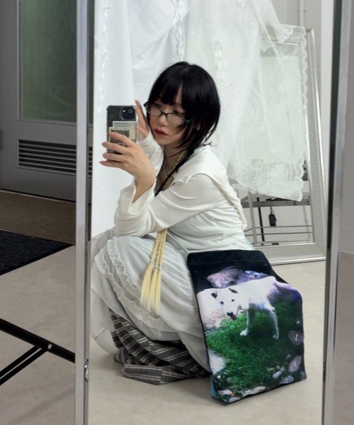 Never mind the XU / Chikashitsu+(ネバーマインド ザ エックスユー / チカシツプラス)の「【Nerd out XU】color oval retro glasses / 【ナードアウトエックスユー】カラーオーバルレトログラス<着用動画あり>(メガネ・メンズ・ブラウン/ブルー/レッド・ONE SIZE)」の22枚目の写真
