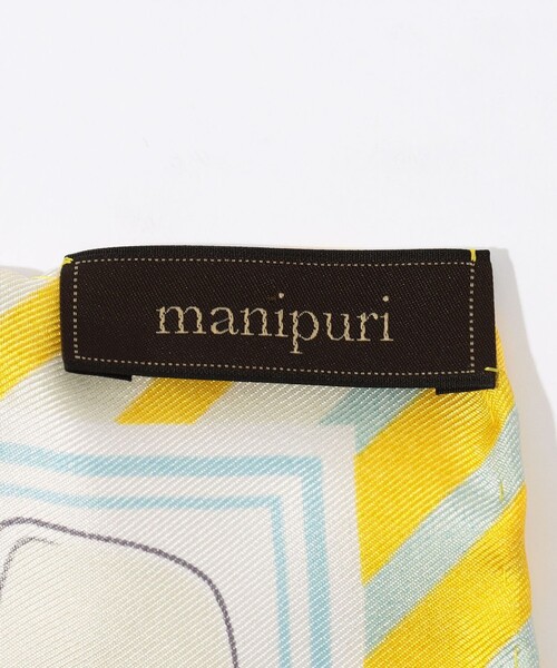 manipuri(マニプリ)の「MANIPURI TASSEL シルクスカーフ(バンダナ/スカーフ・レディース・イエロー系その他2/ネイビー・FREE)」の6枚目の写真