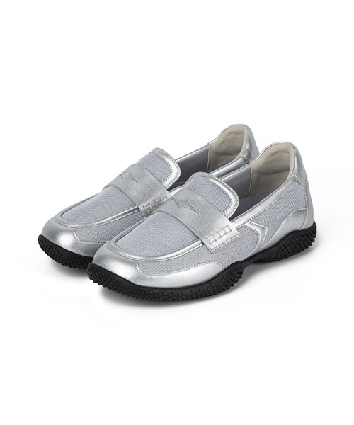 ☆新品☆【ASH】GENIAL INTRECCIO 厚底メッシュローファー 37 セール】エロ ローファースニーカー メッシュ シルバー（ローファー