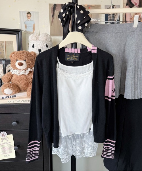 MAISON DE THERESE(メゾン ド テレーズ)の「レースインナーキャミワンピース 重ねストラップドレス/キャミソール(キャミソール・レディース・グレー/ブラック/ホワイト・FREE)」の22枚目の写真