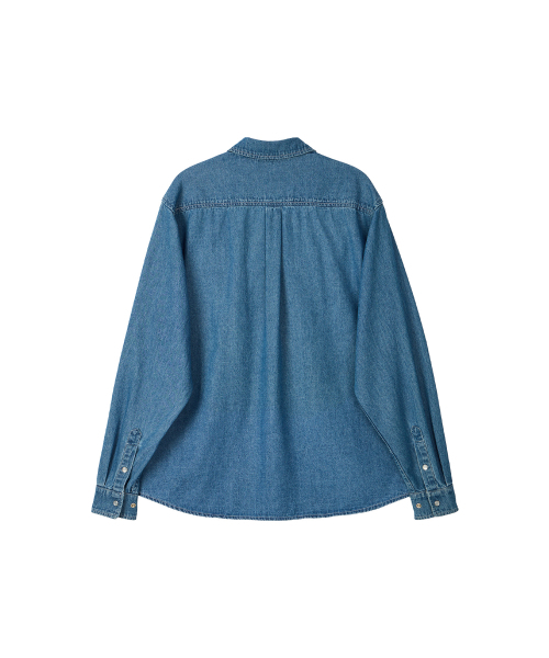 NOHANT(ノアン)の「WESTERN BUTTON DENIM SHIRT MID BLUE(シャツ/ブラウス・メンズ・ブルー・MEDIUM/SMALL/LARGE)」の3枚目の写真