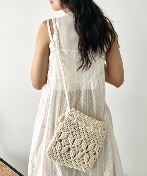 wears(ウェアーズ)の「マクラメ編み巾着ショルダーバッグ(ショルダーバッグ・レディース・ベージュ/アイボリー/ホワイト・FREE)」の17枚目の写真