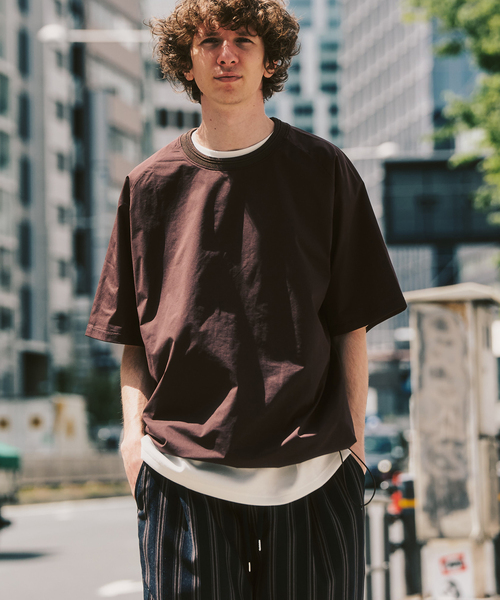 417 EDIFICE(フォーワンセブンエディフィス)の「【FREE MOTION LIGHT】ラグランTシャツ(Tシャツ/カットソー・メンズ・カーキ/ブラック/ブラウン・X-LARGE/LARGE/MEDIUM)」の6枚目の写真