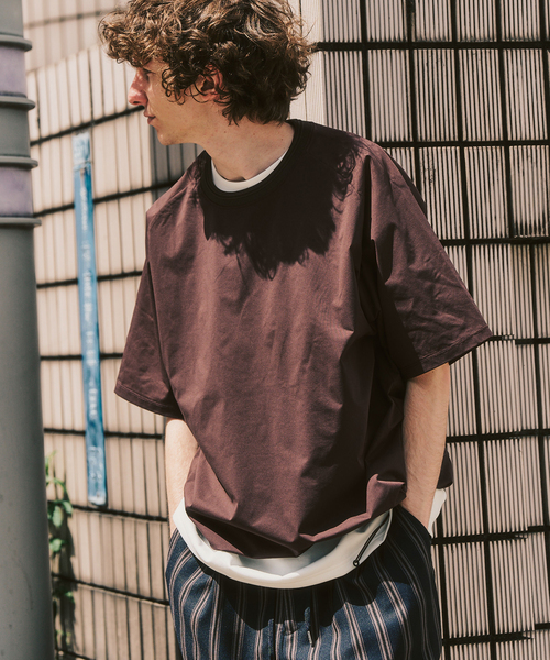 417 EDIFICE(フォーワンセブンエディフィス)の「【FREE MOTION LIGHT】ラグランTシャツ(Tシャツ/カットソー・メンズ・カーキ/ブラック/ブラウン・X-LARGE/LARGE/MEDIUM)」の7枚目の写真