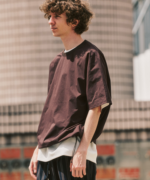 417 EDIFICE(フォーワンセブンエディフィス)の「【FREE MOTION LIGHT】ラグランTシャツ(Tシャツ/カットソー・メンズ・カーキ/ブラック/ブラウン・X-LARGE/LARGE/MEDIUM)」の8枚目の写真