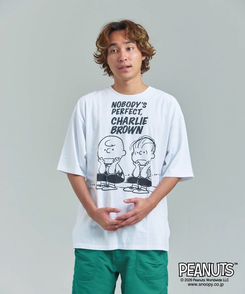 PEANUTS（ピーナッツ）の「JOHNBULL-PEANUTS BUDDY T（Tシャツ/カットソー・メンズ・ホワイト/ブラック・M/L）」の9枚目の写真