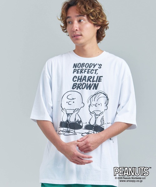 PEANUTS（ピーナッツ）の「JOHNBULL-PEANUTS BUDDY T（Tシャツ/カットソー・メンズ・ホワイト/ブラック・M/L）」の8枚目の写真