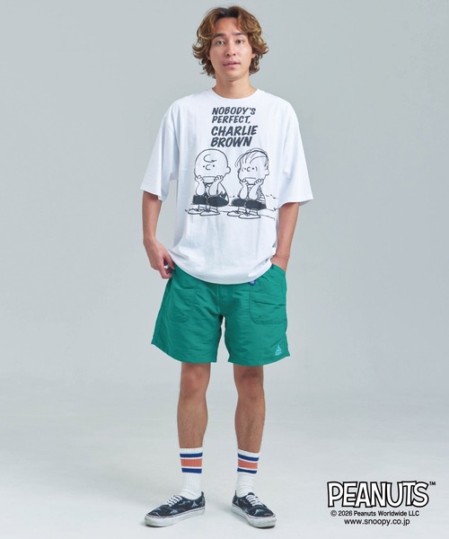 PEANUTS（ピーナッツ）の「JOHNBULL-PEANUTS BUDDY T（Tシャツ/カットソー・メンズ・ホワイト/ブラック・M/L）」の14枚目の写真