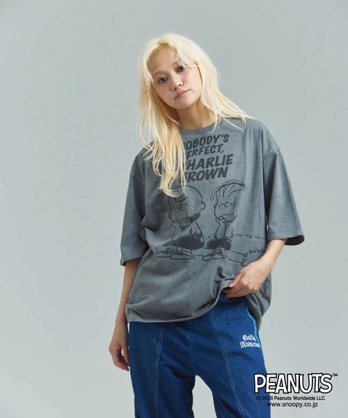 PEANUTS（ピーナッツ）の「JOHNBULL-PEANUTS BUDDY T（Tシャツ/カットソー・メンズ・ホワイト/ブラック・M/L）」の17枚目の写真