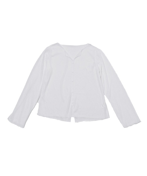 murea（ミュレア）の「総柄シアーカーディガン風長袖トップス（Tシャツ/カットソー・レディース・ブラック/ホワイト・FREE）」の19枚目の写真