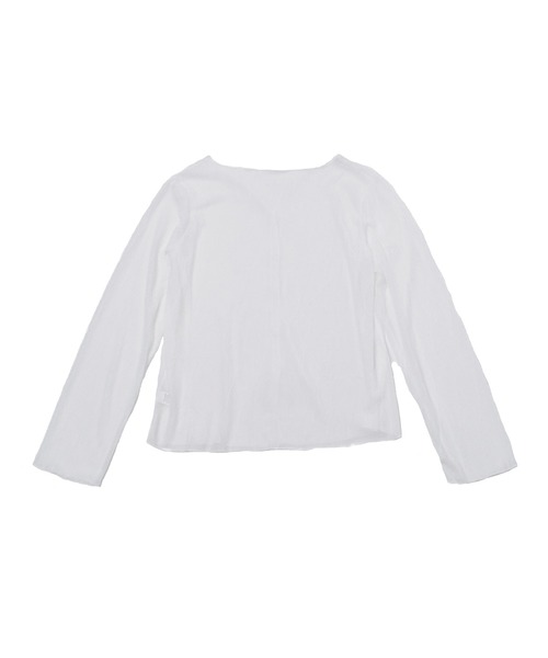 murea（ミュレア）の「総柄シアーカーディガン風長袖トップス（Tシャツ/カットソー・レディース・ブラック/ホワイト・FREE）」の20枚目の写真