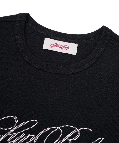 SUPPLIER(サプライヤー)の「A'GEM/9 × .kom 『SUPPLIER/サプライヤー』 Rhinestone Baby Logo Tee/ラインストーンベビーロゴTシャツ(Tシャツ/カットソー・レディース・ホワイト/ブラック/ライトピンク・S)」の12枚目の写真