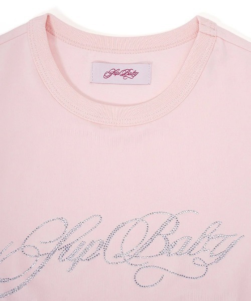 SUPPLIER(サプライヤー)の「A'GEM/9 × .kom 『SUPPLIER/サプライヤー』 Rhinestone Baby Logo Tee/ラインストーンベビーロゴTシャツ(Tシャツ/カットソー・レディース・ホワイト/ブラック/ライトピンク・S)」の13枚目の写真