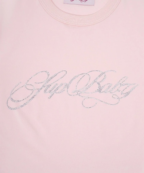 SUPPLIER(サプライヤー)の「A'GEM/9 × .kom 『SUPPLIER/サプライヤー』 Rhinestone Baby Logo Tee/ラインストーンベビーロゴTシャツ(Tシャツ/カットソー・レディース・ホワイト/ブラック/ライトピンク・S)」の14枚目の写真
