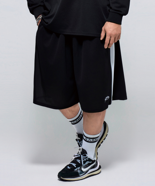 PHYSICAL GARMENTS（フィジカルガーメンツ）の「P2611 クールメッシュパイピングバミューダパンツ [ブラック]（スウェットパンツ・レディース・ブラック・1/2）」の7枚目の写真